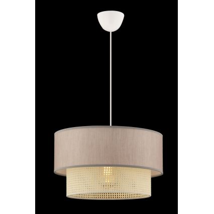 Pendel på ledning ECHO 1xE27/60W/230V beige/creme