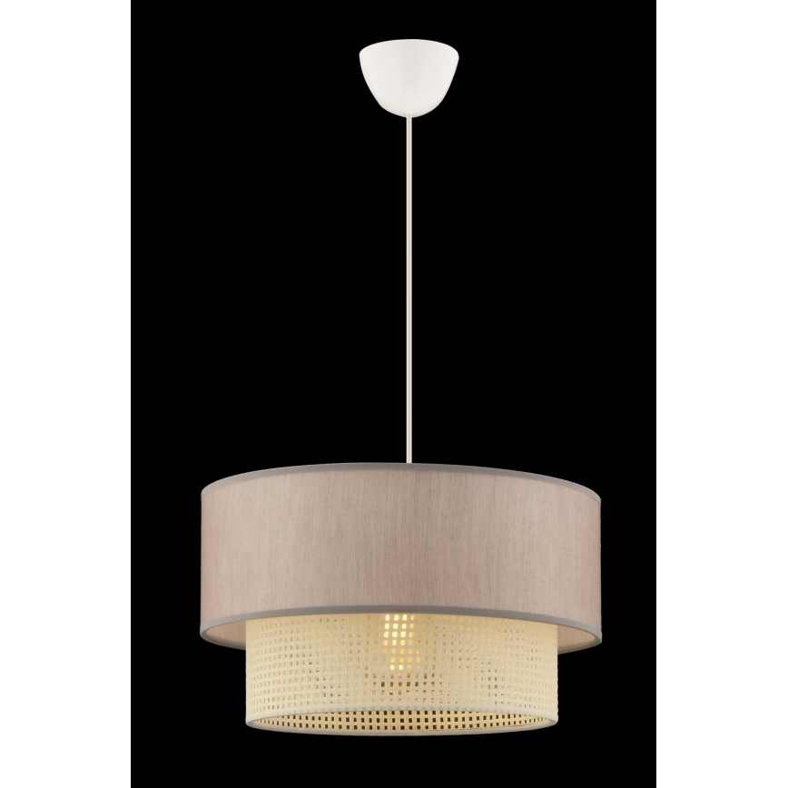 Pendel på ledning ECHO 1xE27/60W/230V beige/creme