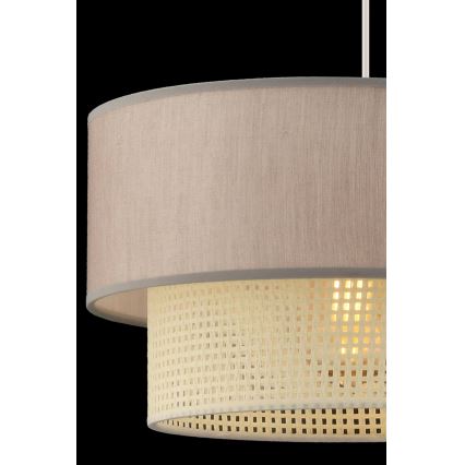 Pendel på ledning ECHO 1xE27/60W/230V beige/creme