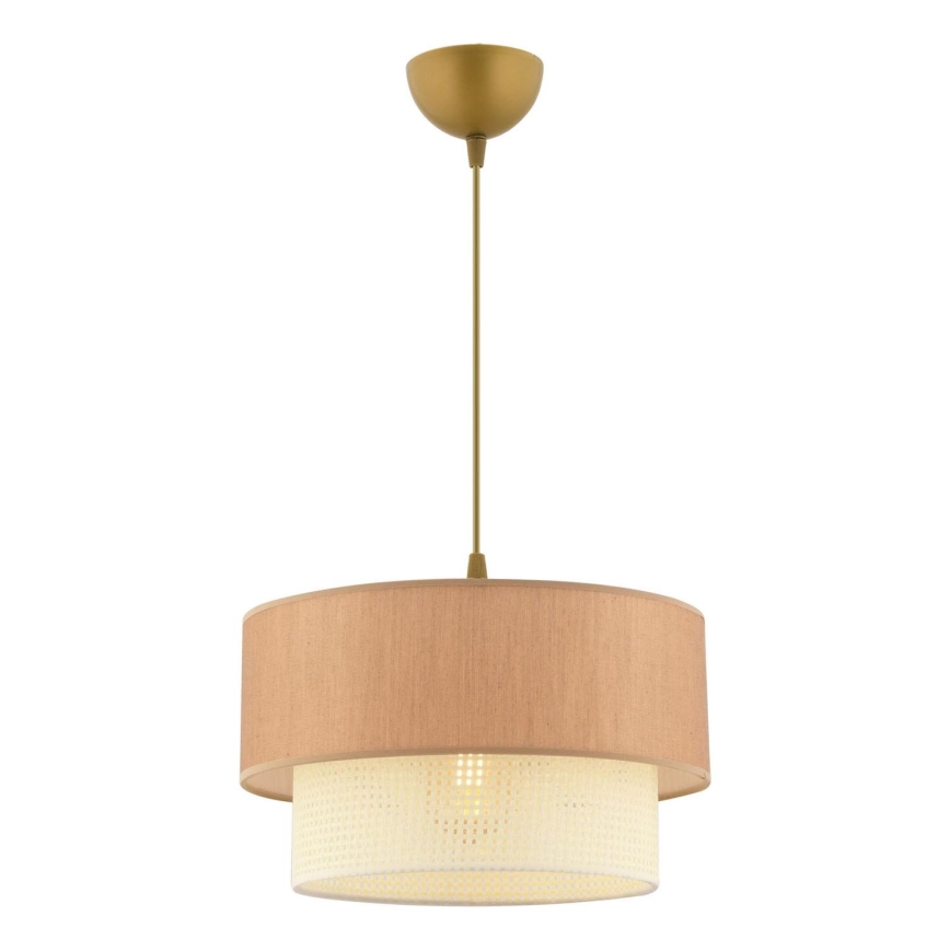 Pendel på ledning ECHO 1xE27/60W/230V brun/creme