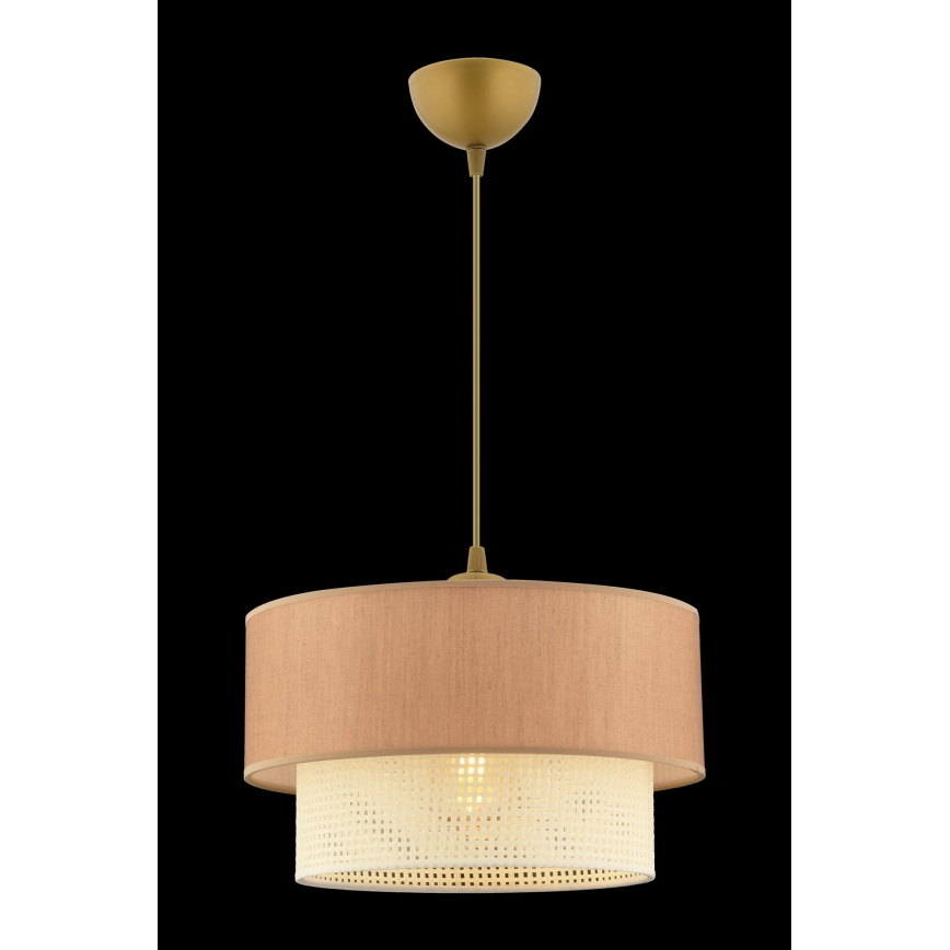 Pendel på ledning ECHO 1xE27/60W/230V brun/creme