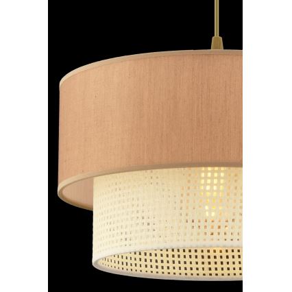 Pendel på ledning ECHO 1xE27/60W/230V brun/creme