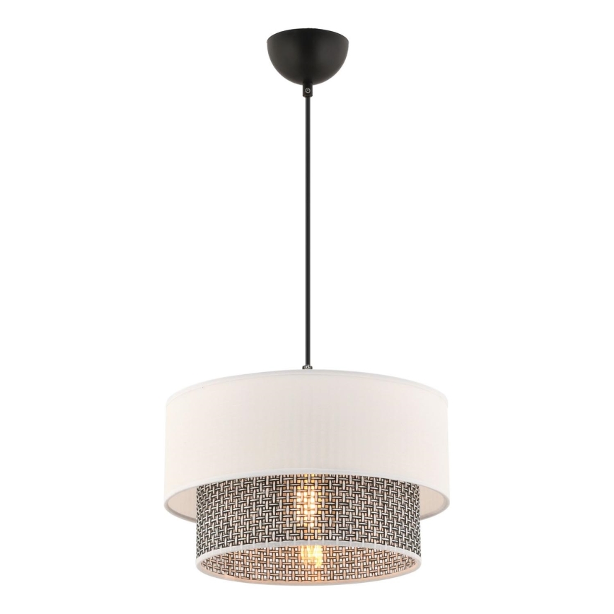 Pendel på ledning ECHO 1xE27/60W/230V cremefarvet/grå