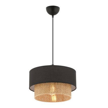 Pendel på ledning ECHO 1xE27/60W/230V sort/brun