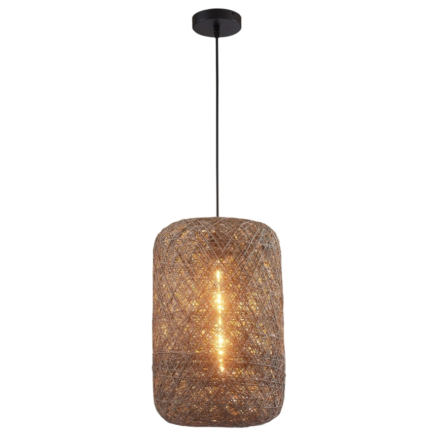 Pendel på ledning ELLEN 1xE27/20W/230V Ø 30 cm antracit