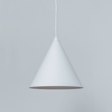 Pendel på ledning ETNA 1xE27/15W/230V Ø 18,5 cm hvid