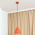 Pendel på ledning ETNA 1xE27/15W/230V Ø 25 cm orange
