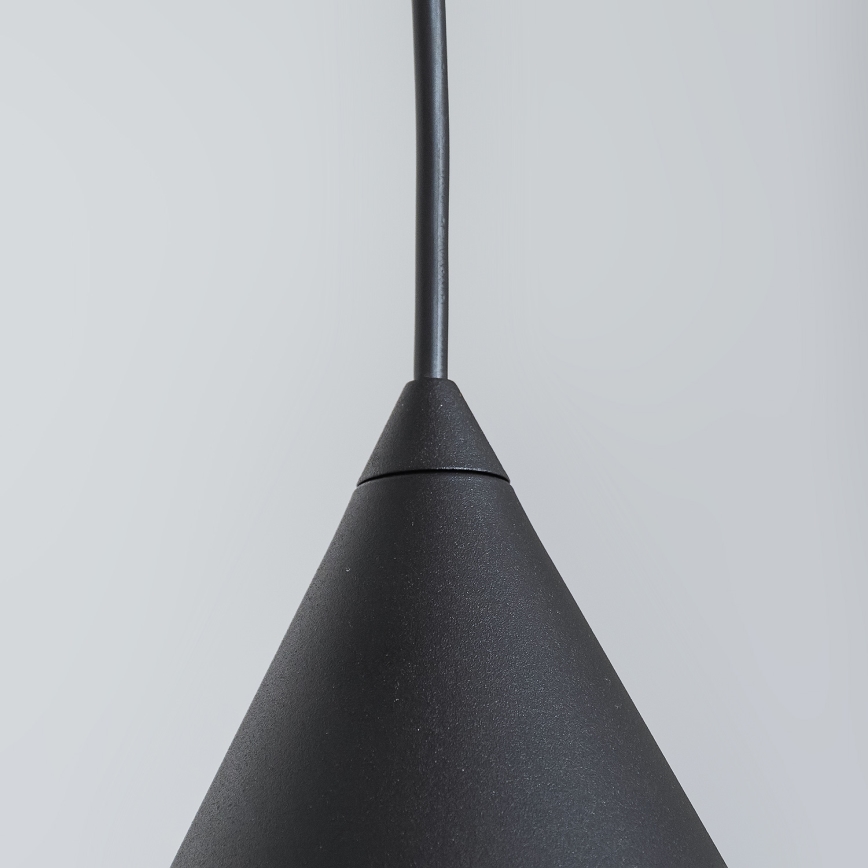Pendel på ledning ETNA 1xE27/15W/230V Ø 25 cm sort