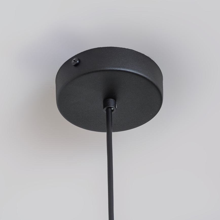 Pendel på ledning ETNA 1xE27/15W/230V Ø 25 cm sort