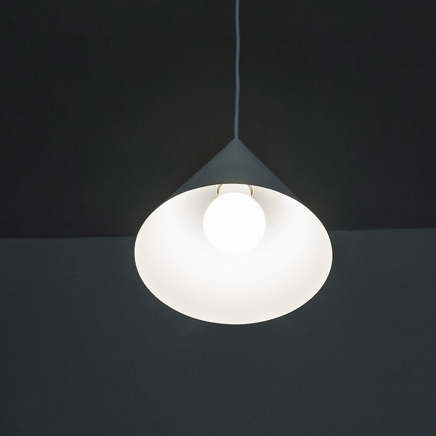 Pendel på ledning ETNA II 1xE27/15W/230V Ø 18,5 cm hvid