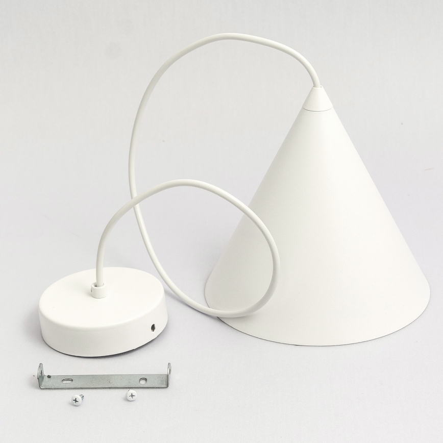 Pendel på ledning ETNA II 1xE27/15W/230V Ø 18,5 cm hvid