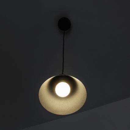 Pendel på ledning ETNA II 1xE27/15W/230V Ø 18,5 cm sort