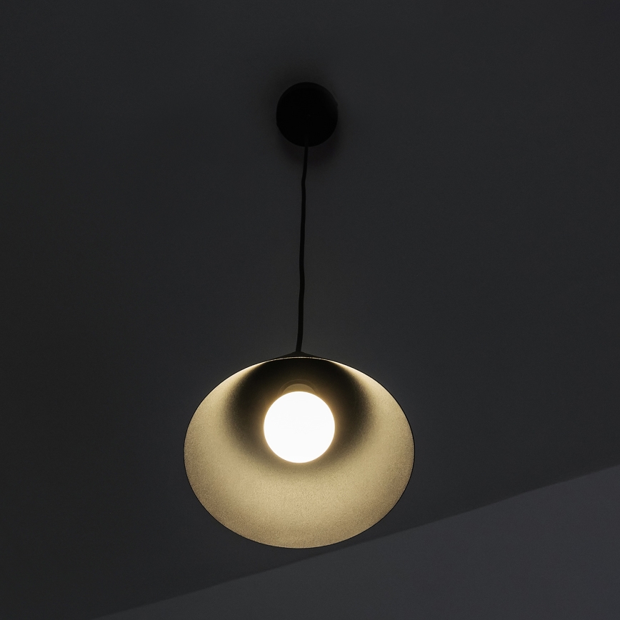 Pendel på ledning ETNA II 1xE27/15W/230V Ø 18,5 cm sort