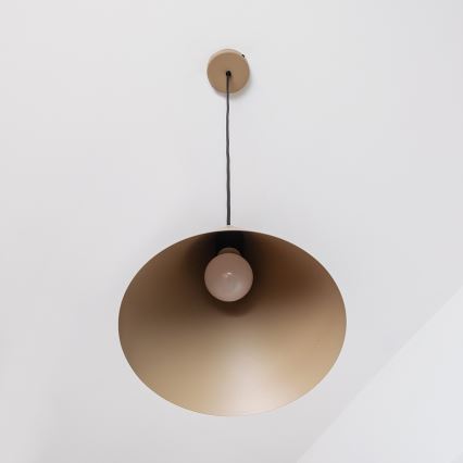 Pendel på ledning ETNA II 1xE27/15W/230V Ø 25 cm beige