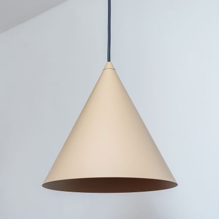 Pendel på ledning ETNA II 1xE27/15W/230V Ø 25 cm beige