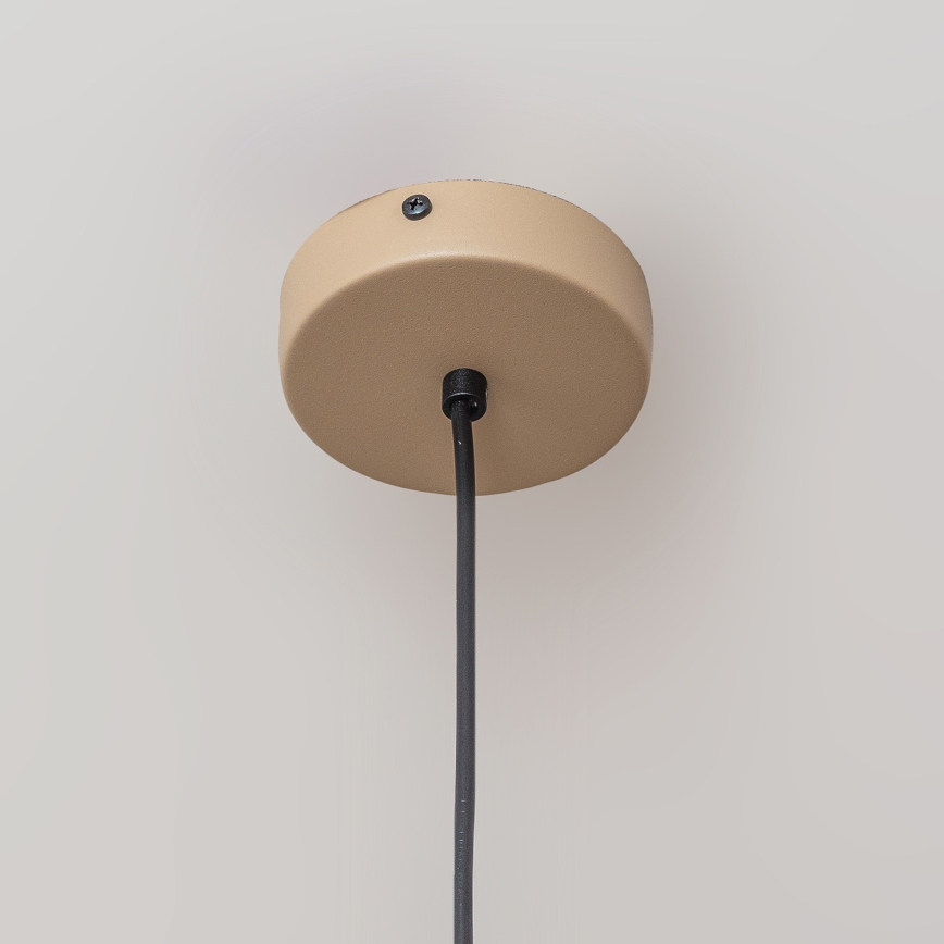 Pendel på ledning ETNA II 1xE27/15W/230V Ø 25 cm beige