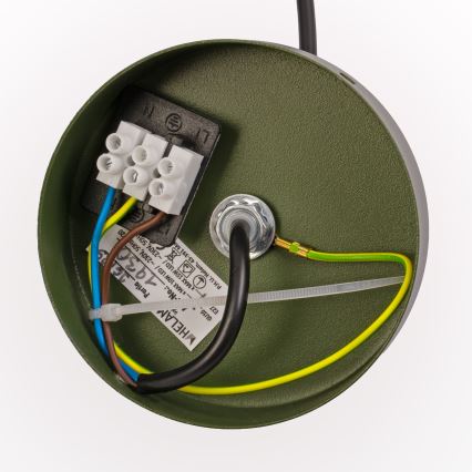 Pendel på ledning ETNA II 1xE27/15W/230V Ø 25 cm grøn