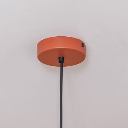 Pendel på ledning ETNA II 1xE27/15W/230V Ø 25 cm orange