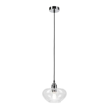 Pendel på ledning FLO 1xE27/15W/230V poleret krom/klar