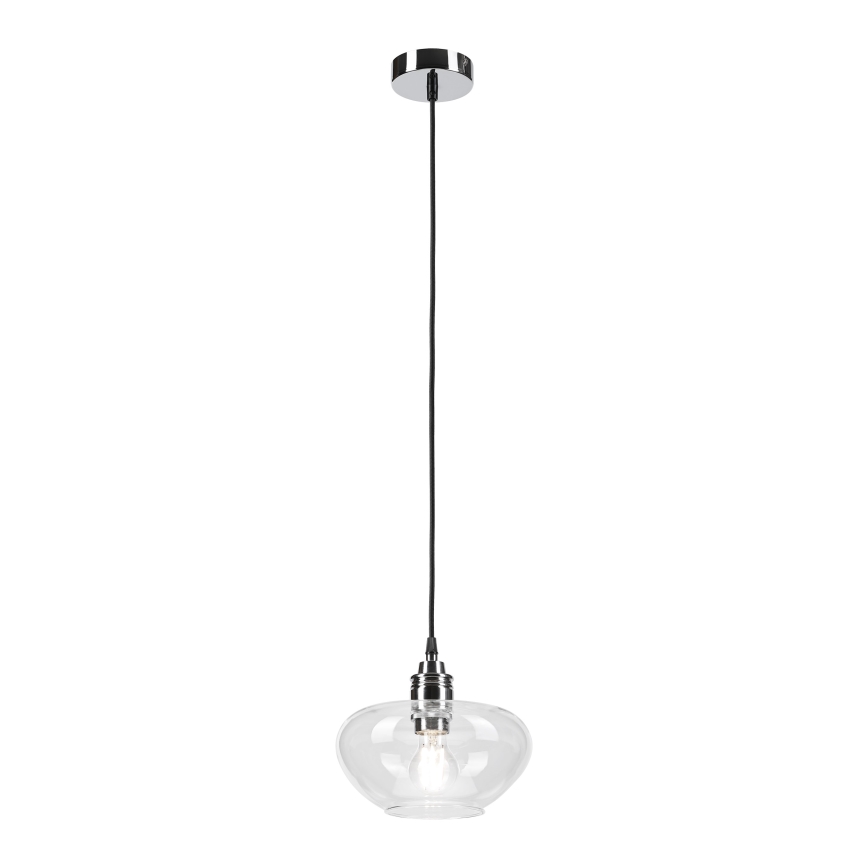 Pendel på ledning FLO 1xE27/15W/230V poleret krom/klar