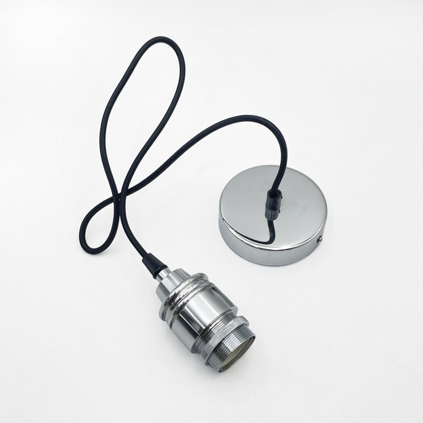 Pendel på ledning FLO 1xE27/15W/230V poleret krom/klar