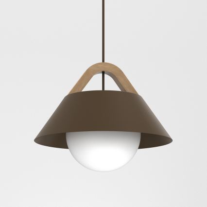 Pendel på ledning FUNDA 1xE27/15W/230V brun