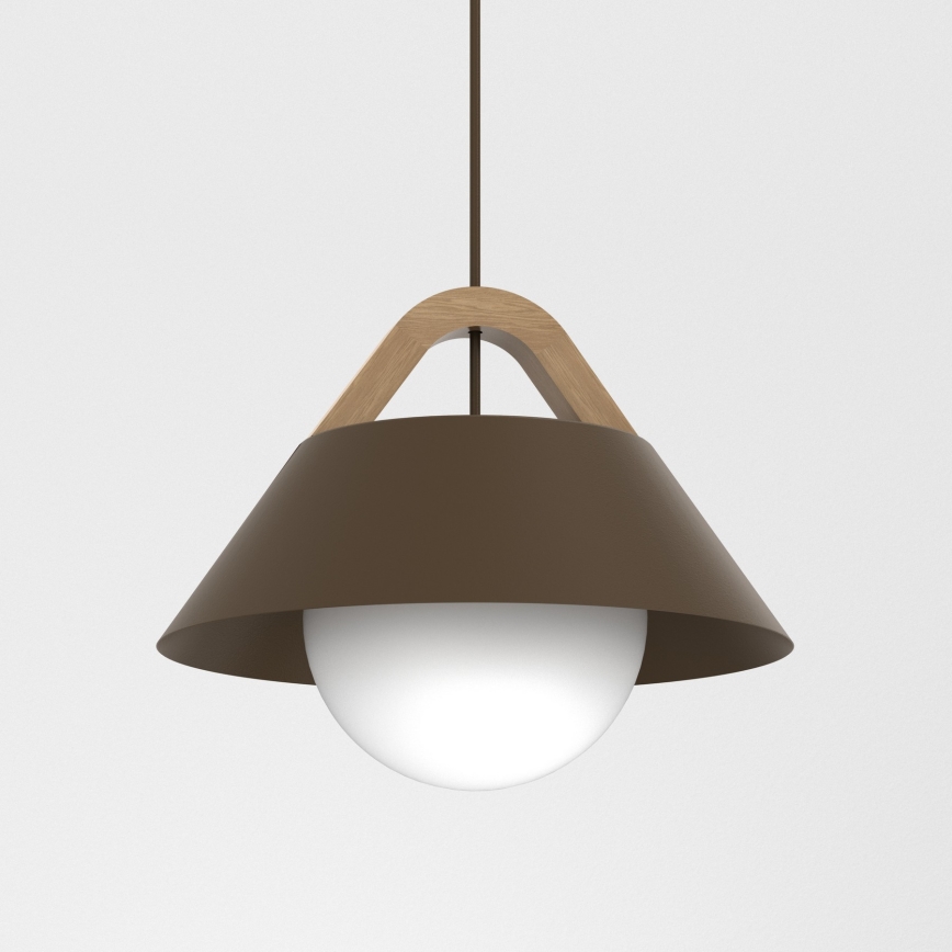 Pendel på ledning FUNDA 1xE27/15W/230V brun