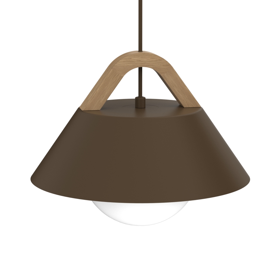 Pendel på ledning FUNDA 1xE27/15W/230V brun