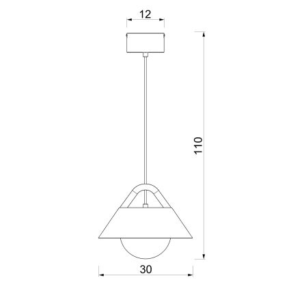 Pendel på ledning FUNDA 1xE27/15W/230V brun