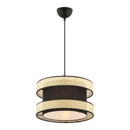 Pendel på ledning HALO 1xE27/60W/230V sort/beige