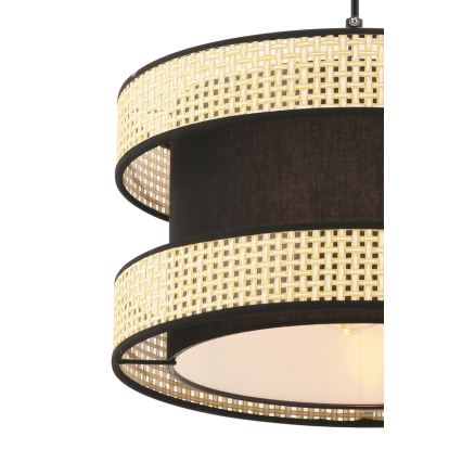 Pendel på ledning HALO 1xE27/60W/230V sort/beige