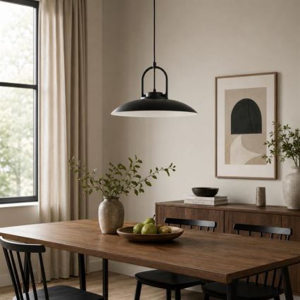 Pendel på ledning HATTORI 1xE27/15W/230V sort