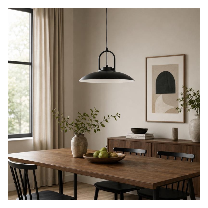 Pendel på ledning HATTORI 1xE27/15W/230V sort
