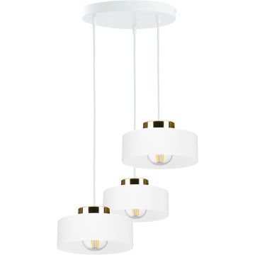 Pendel på ledning IGNIA 3xE27/60W/230V hvid