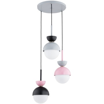 Pendel på ledning IRSA 3xE27/15W/230V flerfarvet