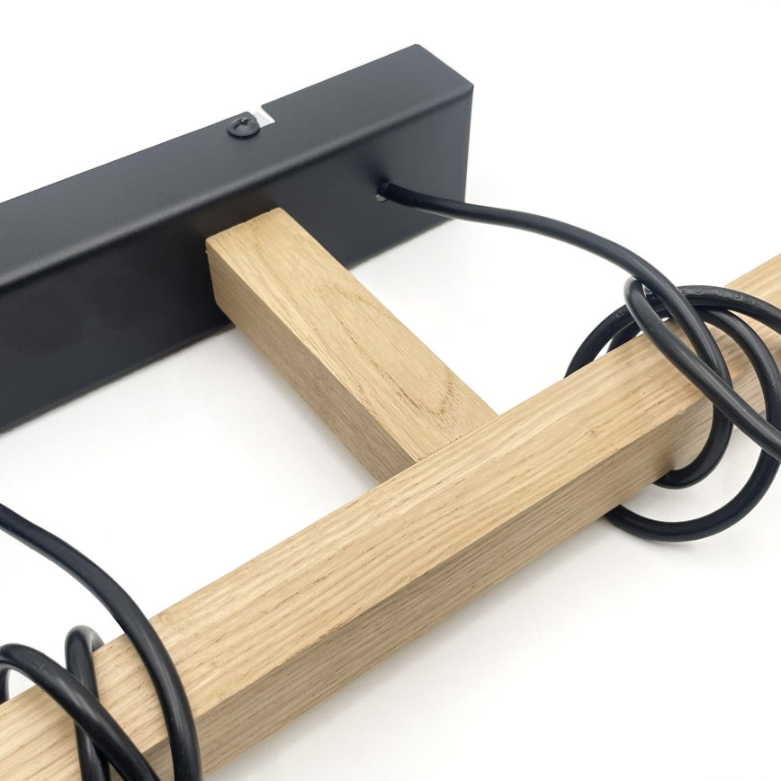 Pendel på ledning LEANDRA 3xE27/15W/230V eg/sort