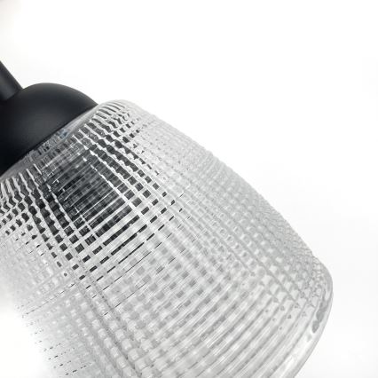 Pendel på ledning LEANDRA 3xE27/15W/230V eg/sort