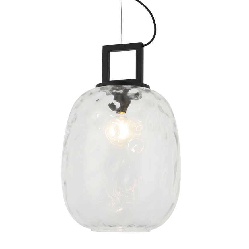 Pendel på ledning LUCY 1xE27/40W/230V, sort