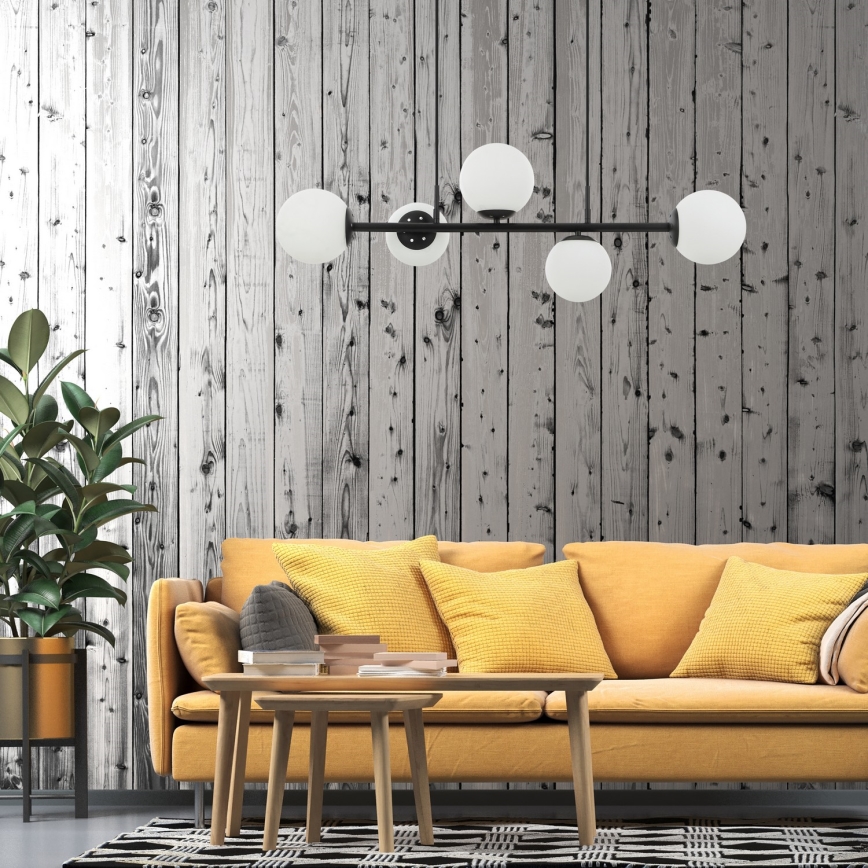 Pendel på ledning MADDIE 5xE14/5W/230V sort