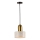 Pendel på ledning MARBLE 1xE27/60W/230V, guld/hvid med marmordekor
