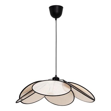 Pendel på ledning MARGARET 1xE27/40W/230V sort/beige
