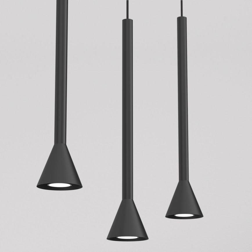 Pendel på ledning MAZZO 3xGU10/8W/230V sort