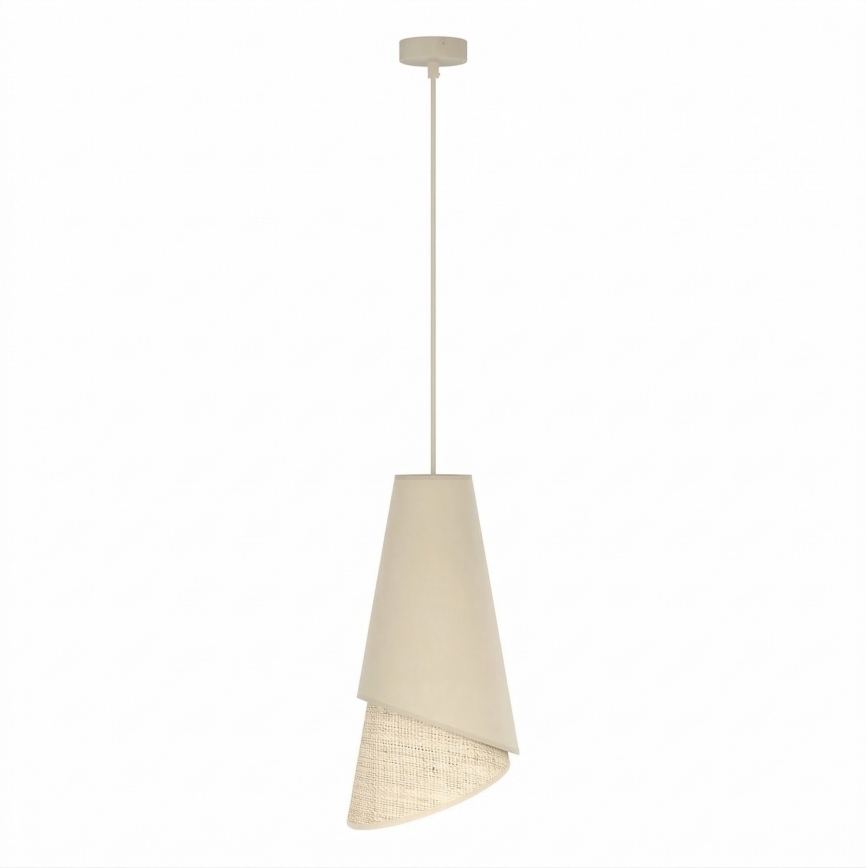 Pendel på ledning MODA 1xE27/15W/230V beige/rattan