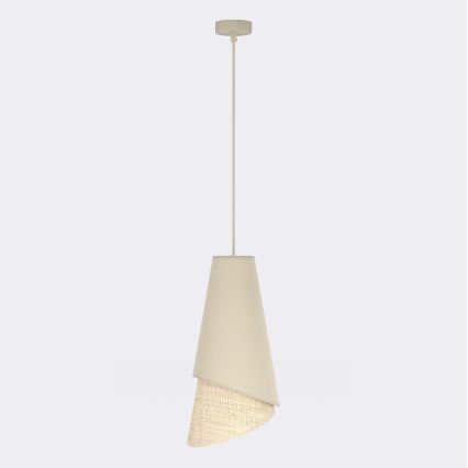 Pendel på ledning MODA 1xE27/15W/230V beige/rattan