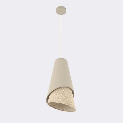 Pendel på ledning MODA 1xE27/15W/230V beige/rattan