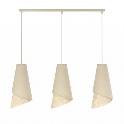Pendel på ledning MODA 3xE27/15W/230V beige/rattan