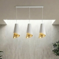 Pendel på ledning MODA 3xE27/15W/230V hvid/guld