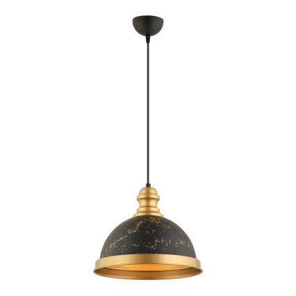 Pendel på ledning MONZA 1xE27/40W/230V Ø 29 cm sort/bronze