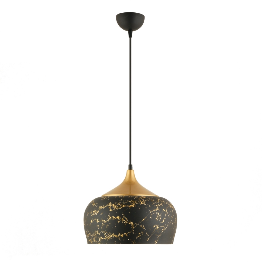 Pendel på ledning MONZA 1xE27/40W/230V Ø 30 cm sort/bronze