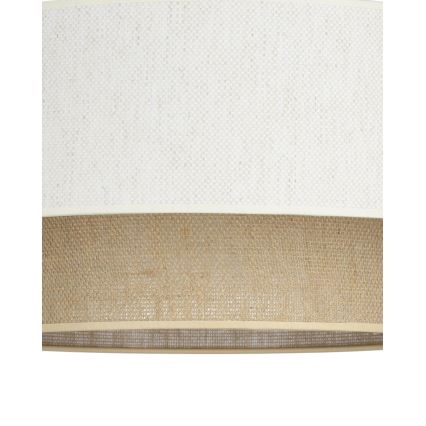 Pendel på ledning NATIA 1xE27/60W/230V Ø 45 cm hvid/brun